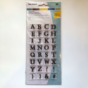EK SUCCESS Paper Shapers Alphabet Clear Cling Rubber Stamps (32 Pc), NEW!